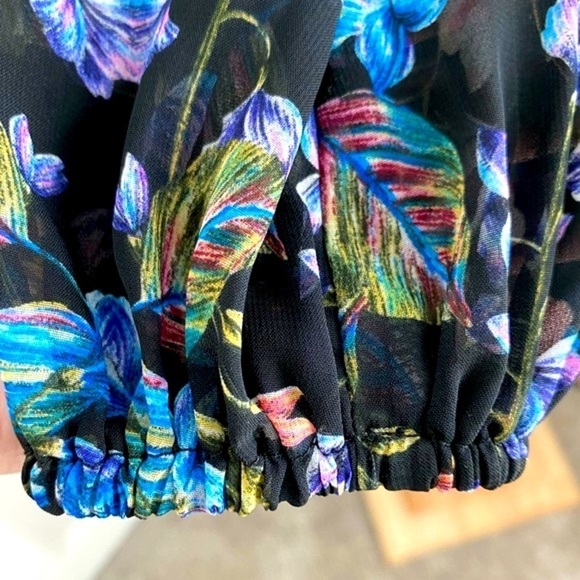 Show Me Your Mumu Boho Donna Michelle Floral Tunic Shift Dress Black XS - Picture 4 of 6